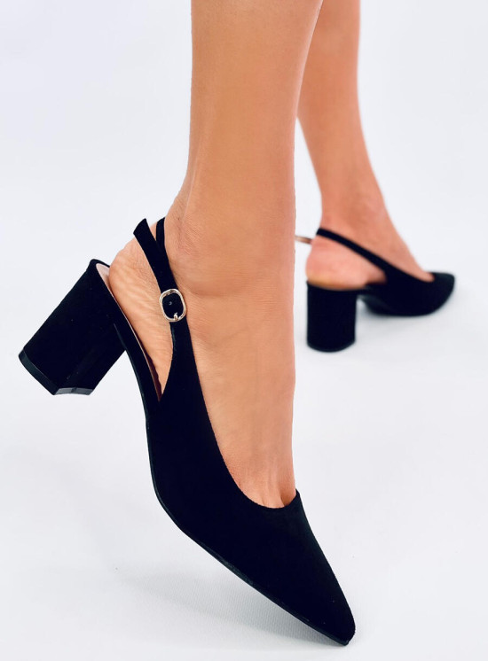 Nízké lodičky s otevřenou patou černé