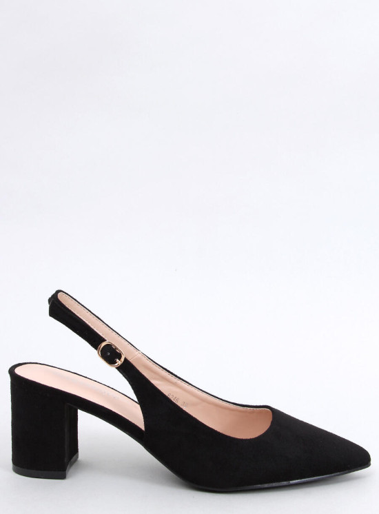 Nízké lodičky s otevřenou patou černé