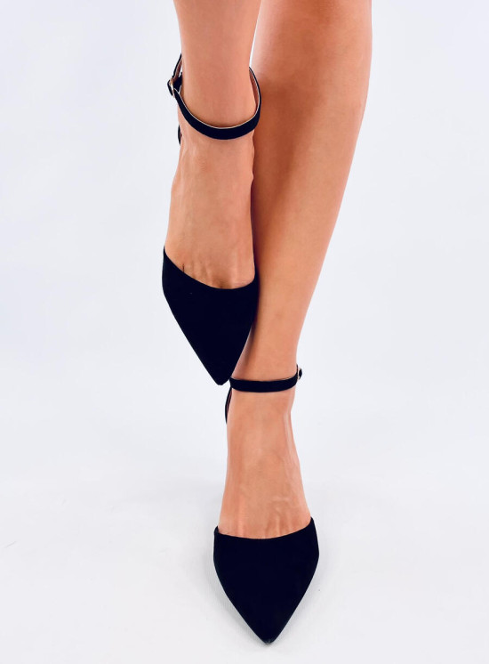 Černé lodičky s kotníkovým zapínáním