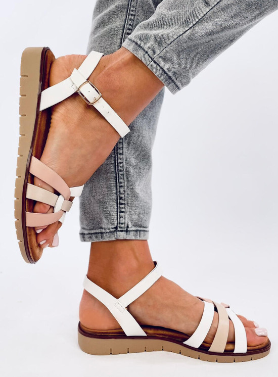 Nízké sandály bílá/růžová