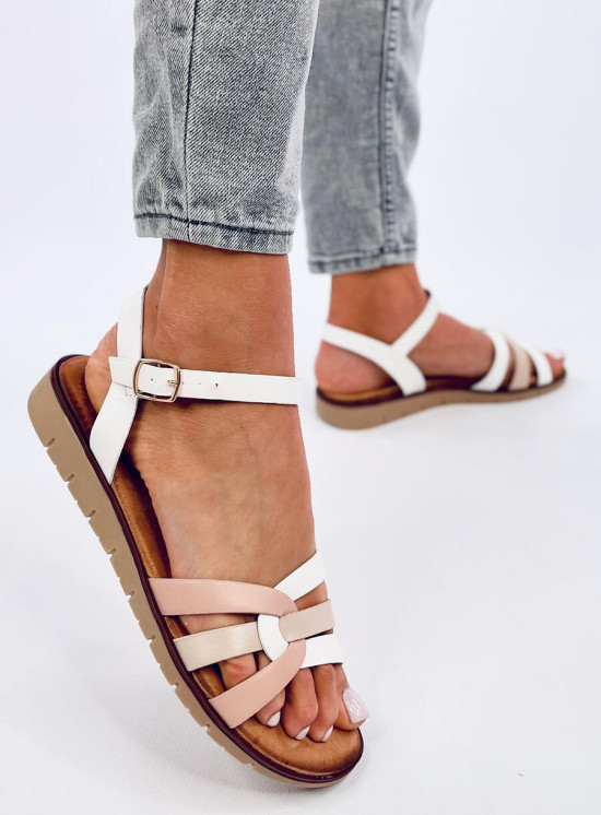 Nízké sandály bílá/růžová