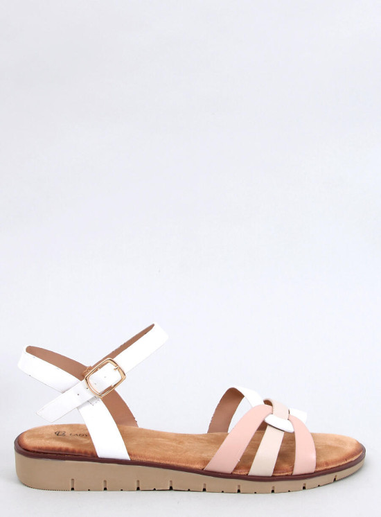 Nízké sandály bílá/růžová