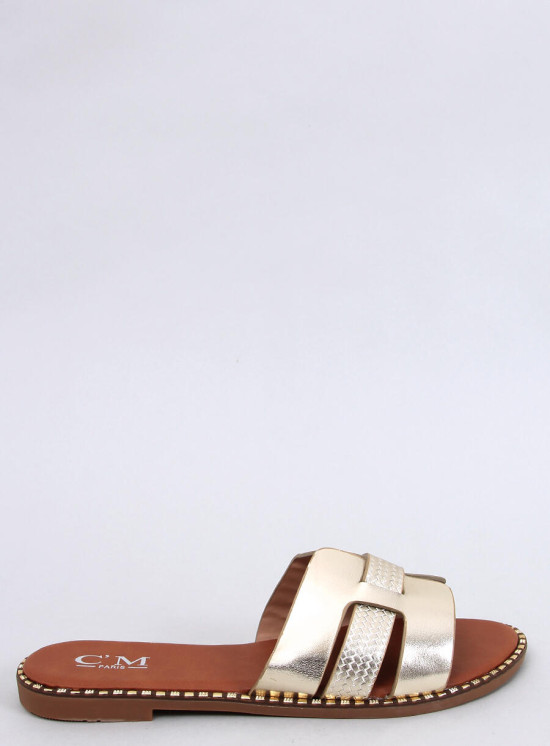 Zlaté elegantní pantofle