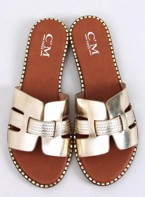 Zlaté elegantní pantofle