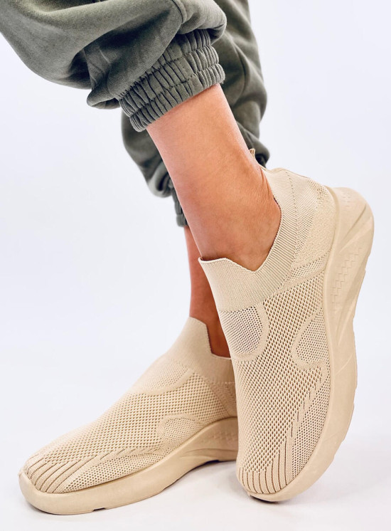 Tenisky typu slip-on béžové