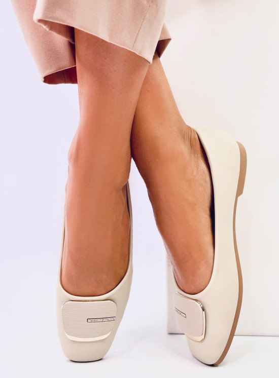 Elegantní baleríny krémové