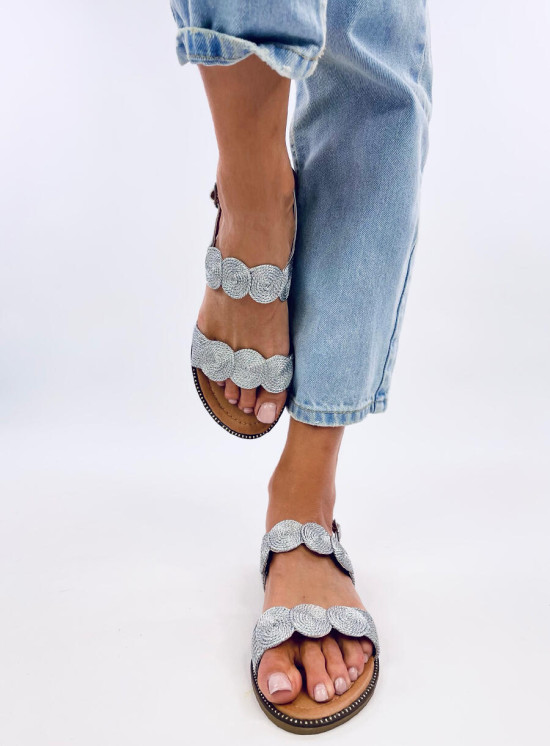 Letní sandály ATHENA stříbrné