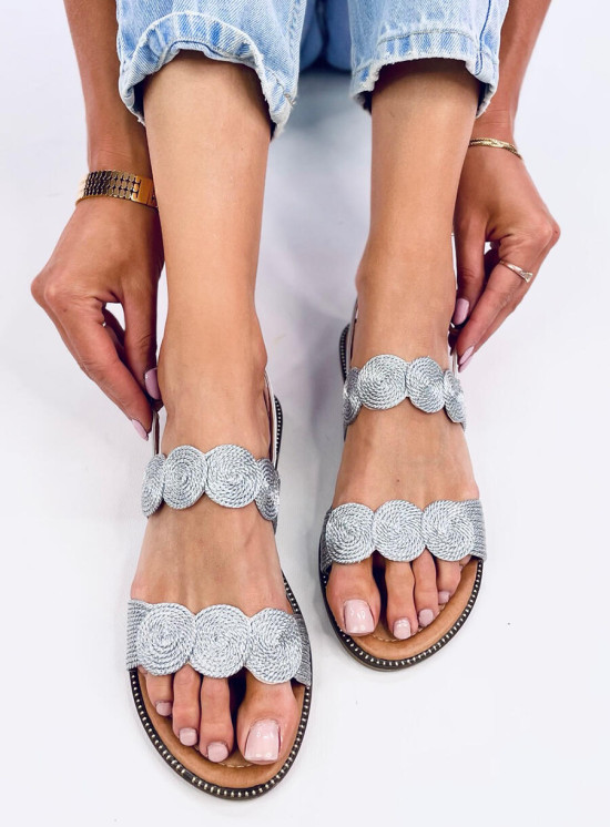 Letní sandály ATHENA stříbrné