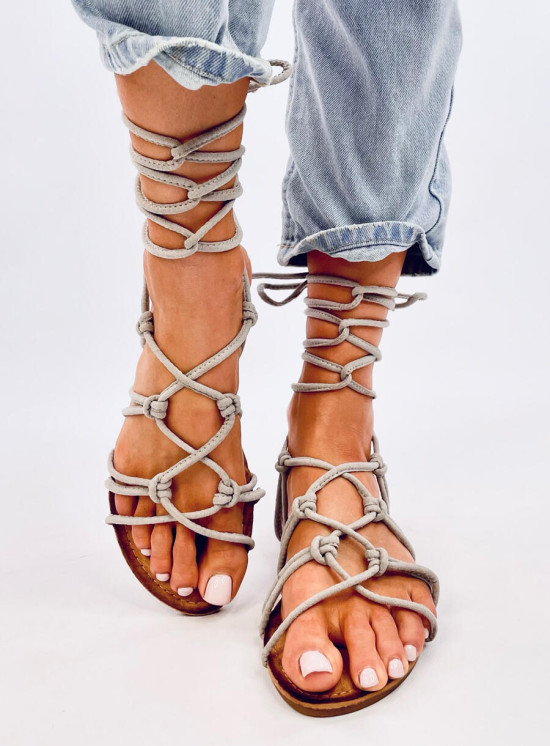 Sandály - gladiátorky šedé