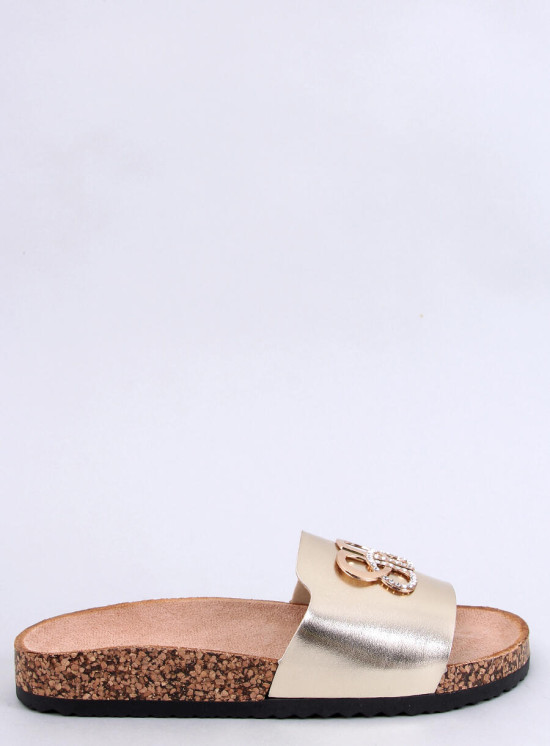 Zlaté pantofle se zirkony