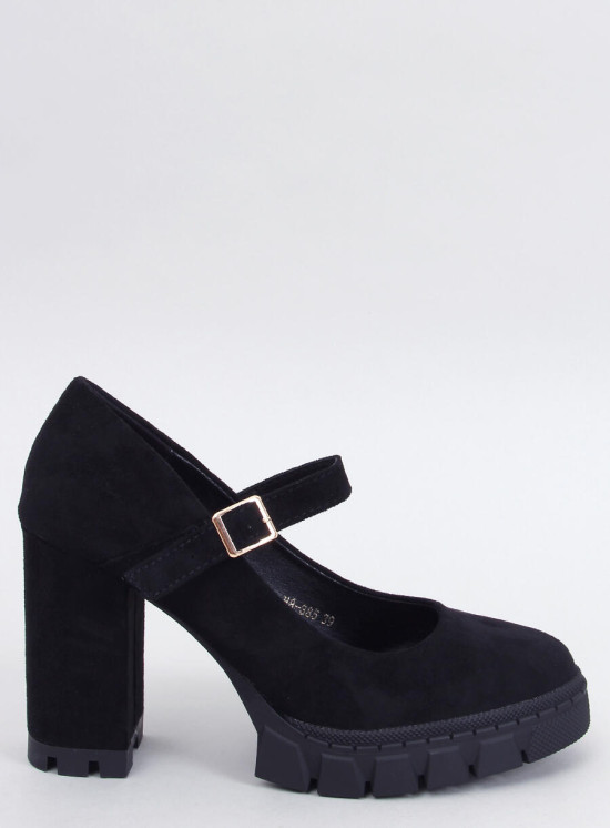 Lodičky s řemínkem na platformě černé