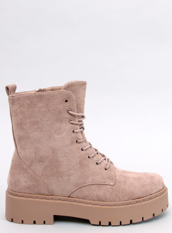 Dámské světle hnědé šněrovací boty