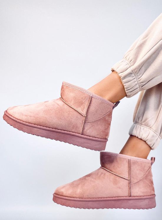 Růžové nízké dámské sněhule