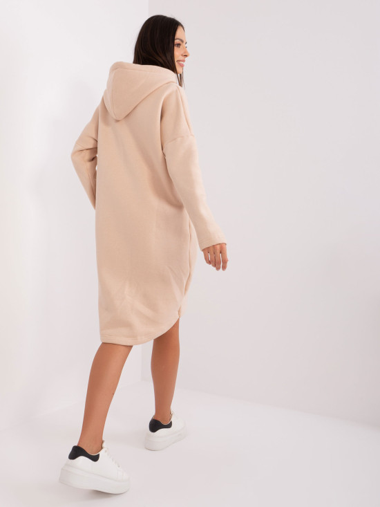 Světle béžová dlouhá mikina basic Tina RUE PARIS