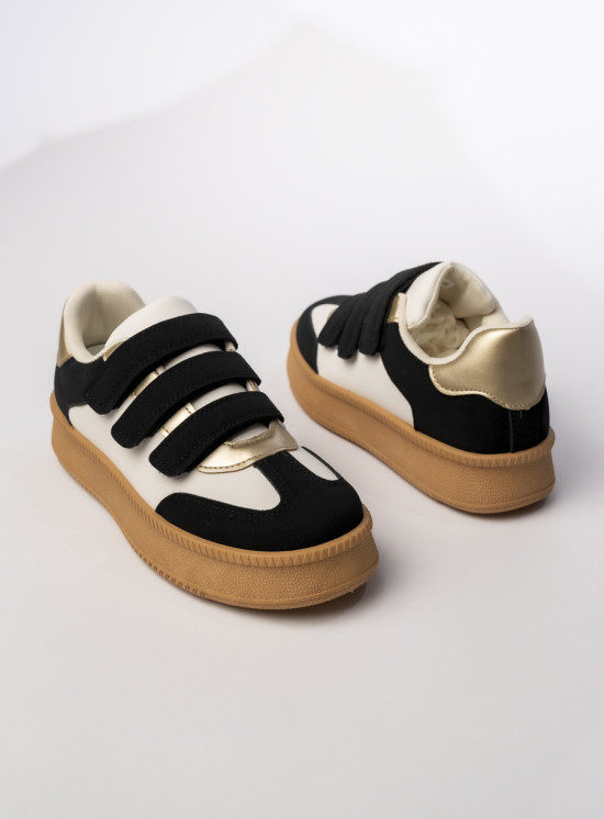 Dámské tenisky na suchý zip bílá/černá