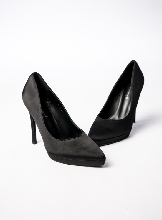 Saténové lodičky černé