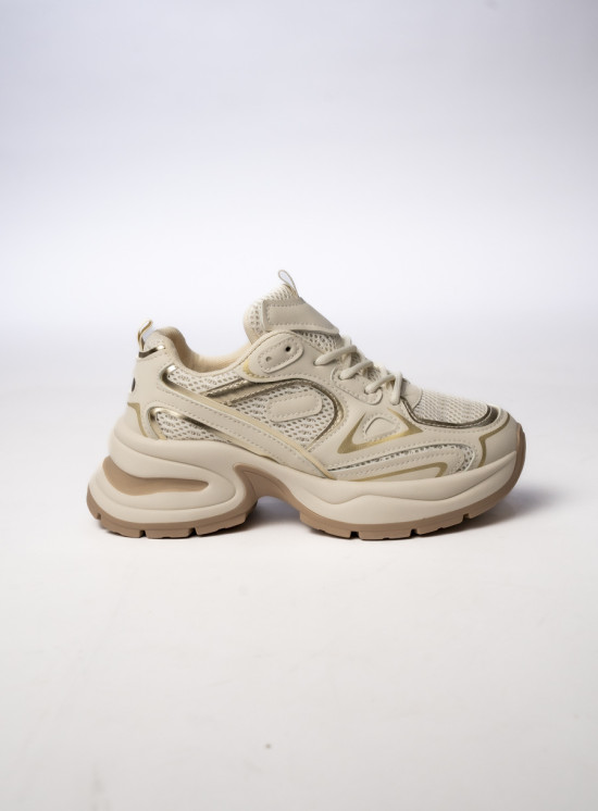 Dámské tenisky ve sportovním střihu ecru/béžová