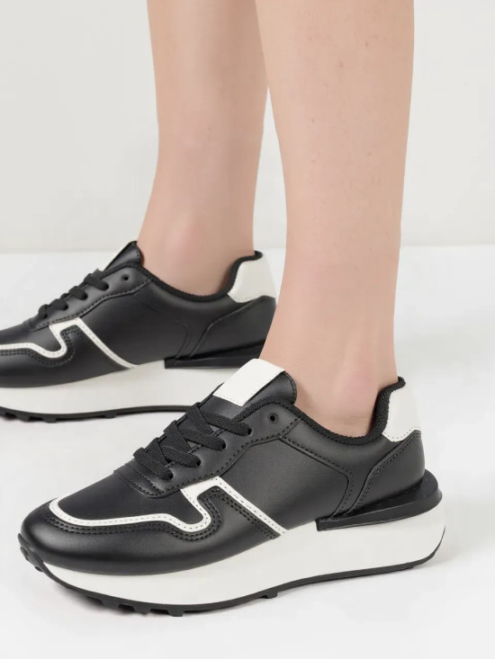 Černé tenisky z ekokůže VENEZIA