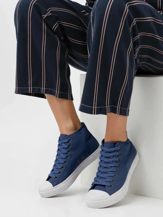 Dámské plátěné tenisky JUNO modré