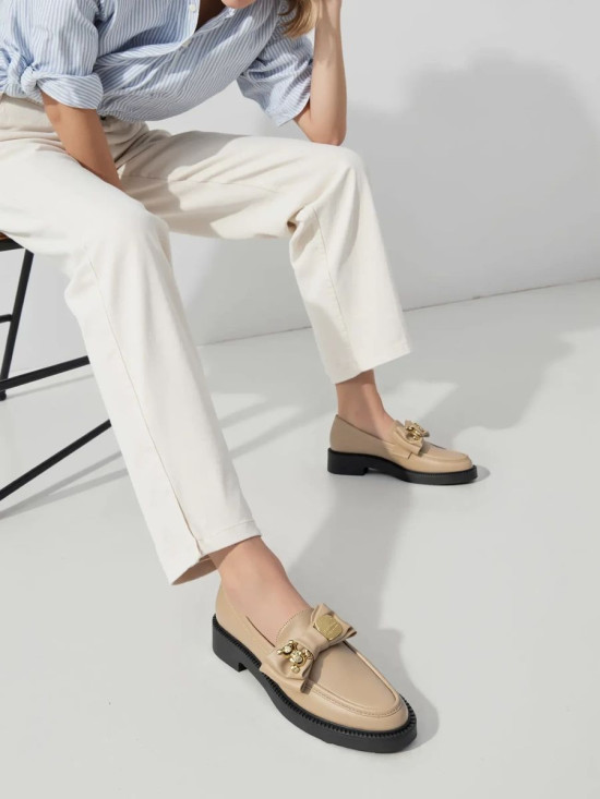 Béžové dámské mokasíny ELISSA