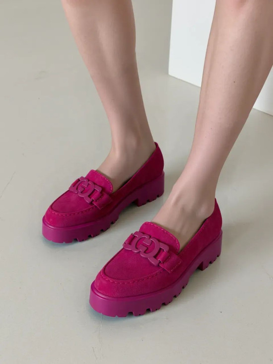 Dámské mokasíny SELINE fuchsiová růžová