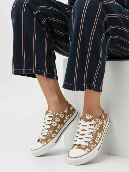Hnědé plátěné tenisky DAISY