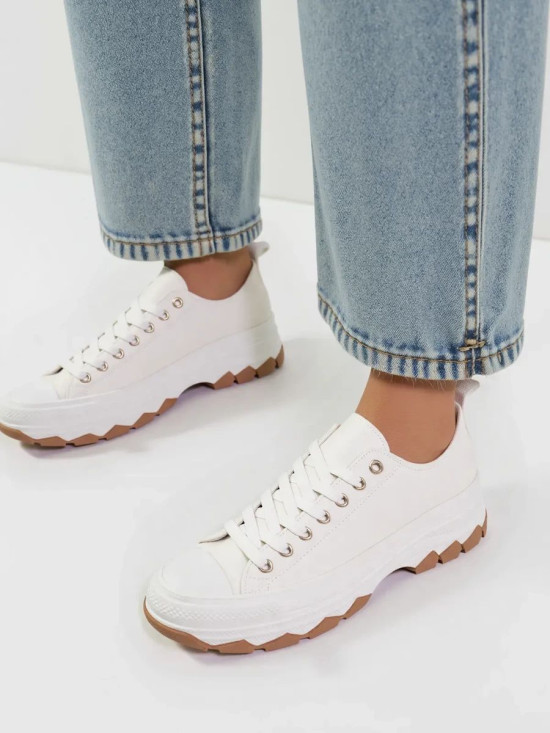 Bílé dámské plátěné tenisky SWEENEY