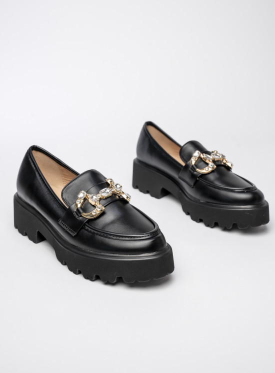 Černé dámské mokasíny CLASSIC