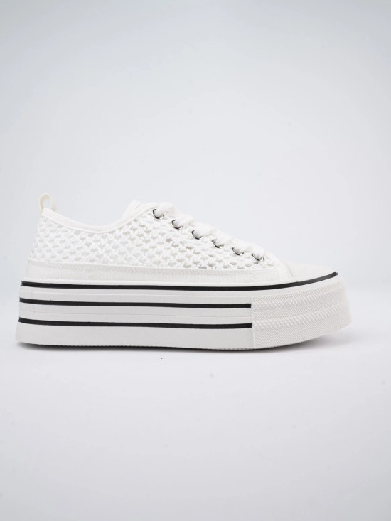 Bílé tenisky na vysoké platformě TOKYO