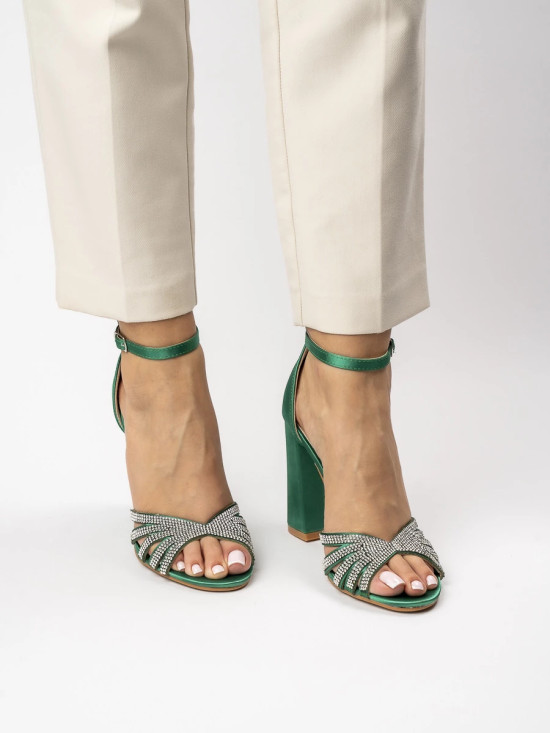 Zelené vysoké sandály AURA