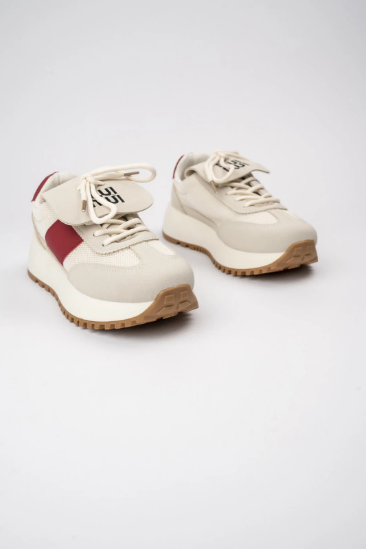 Dámské tenisky RIVIERA béžová/červená