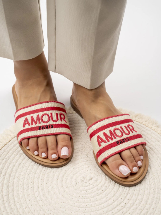 Dámské pantofle AMOUR růžové