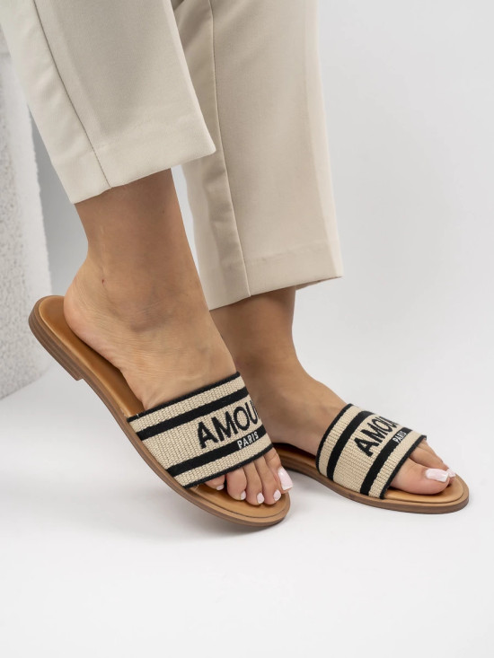 Dámské pantofle AMOUR černé