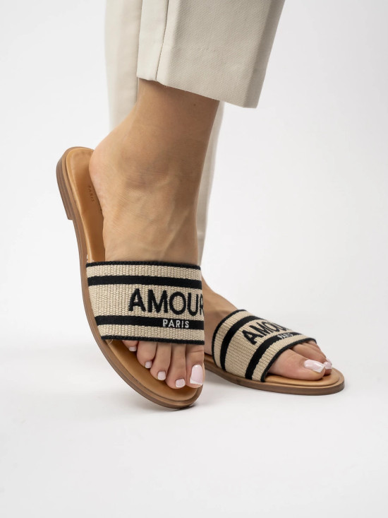 Dámské pantofle AMOUR černé