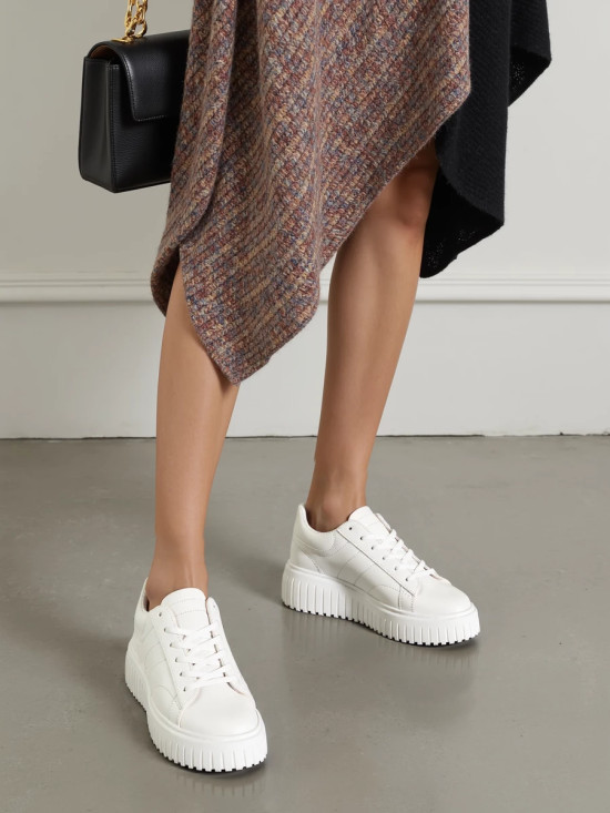 Bílé tenisky na vysoké platformě ROWEN