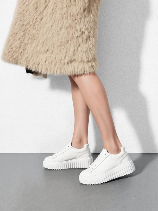 Bílé tenisky na vysoké platformě ROWEN