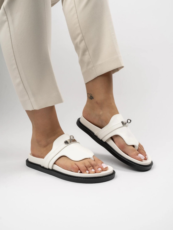 Bílé dámské pantofle VENEZIA