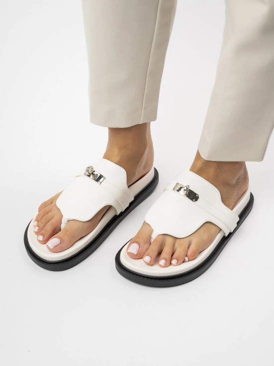 Bílé dámské pantofle VENEZIA