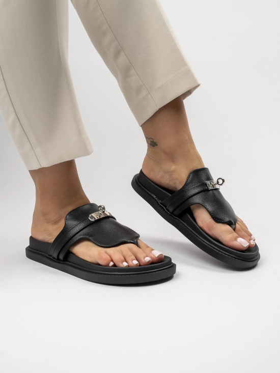 Černé dámské pantofle VENEZIA