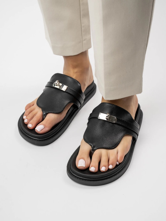 Černé dámské pantofle VENEZIA