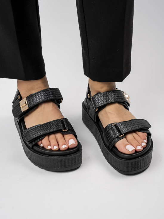Černé elegantní sandály GENEVE
