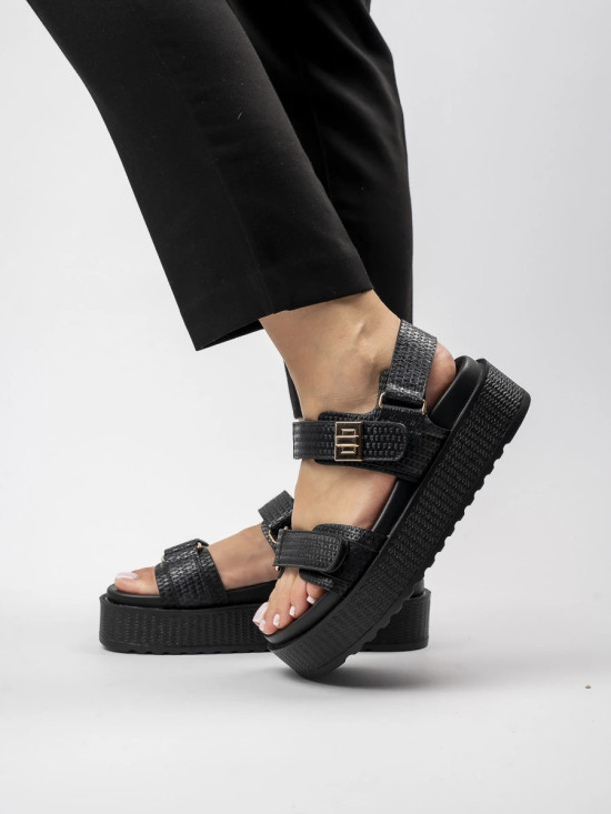 Černé elegantní sandály GENEVE