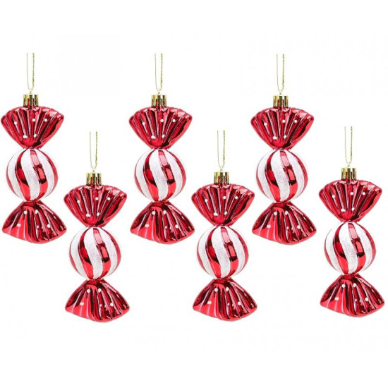Vánoční ozdoby - bonbony 6 ks