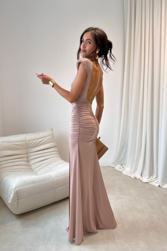 Maxi šaty v barvě moka Aurelia