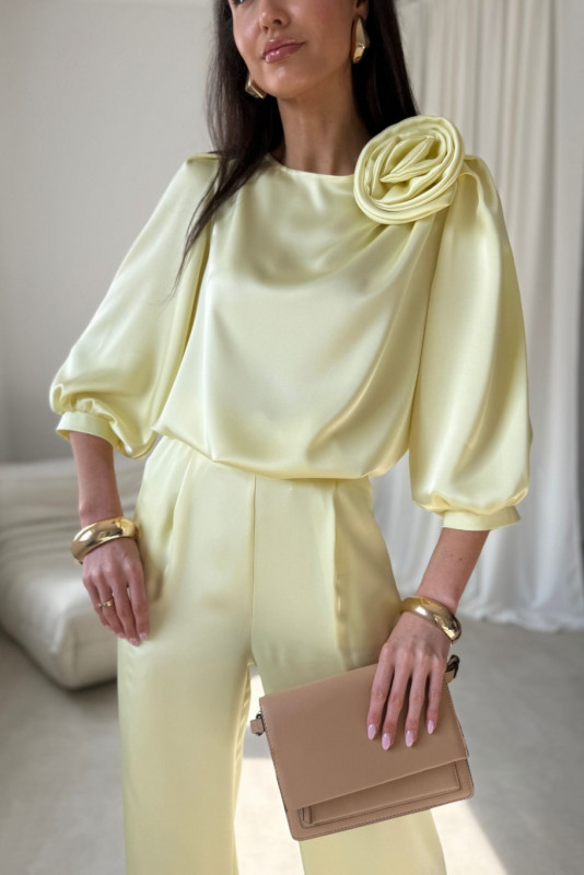 Žluté elegantní kalhoty Elsa