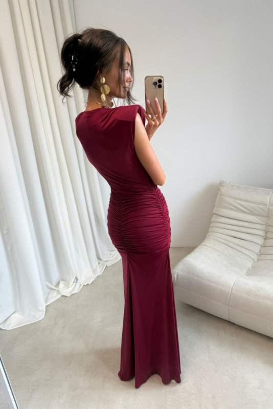 Noelia – bordó maxi šaty