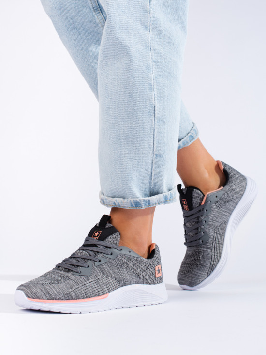Sportovní šněrovací tenisky v tmavě šedé