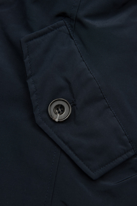 Tmavě modrá parka na podzim/zimu s odnímatelným futrem