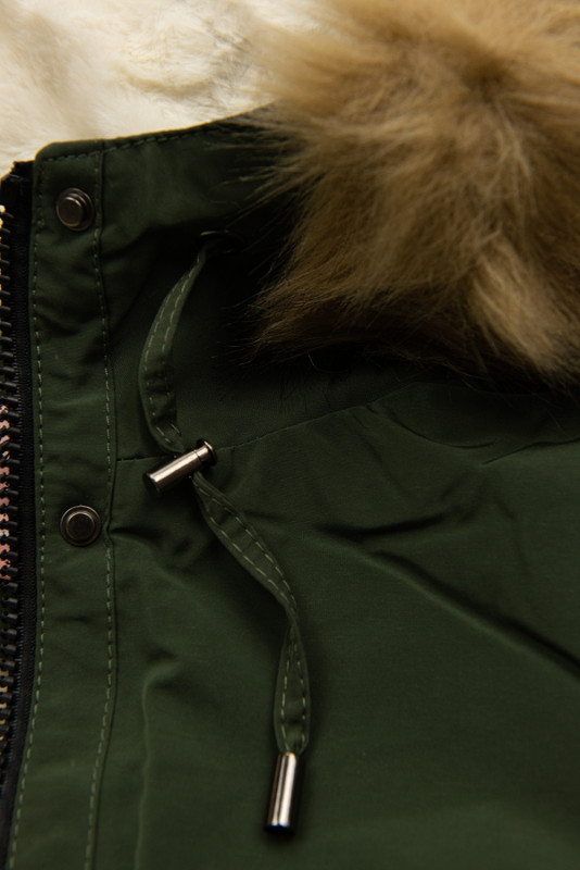 Parka na zimu zelená/béžová