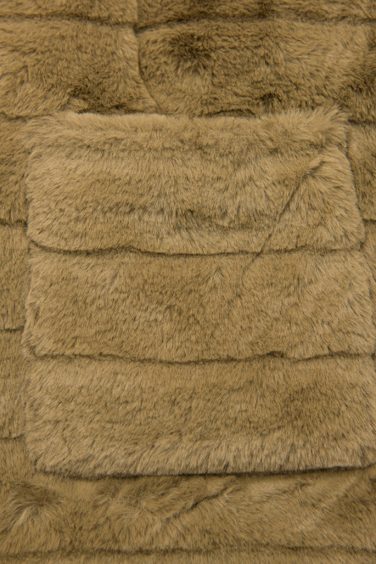 Hnědá-černá oboustranná bunda kombinovaná s plyšem